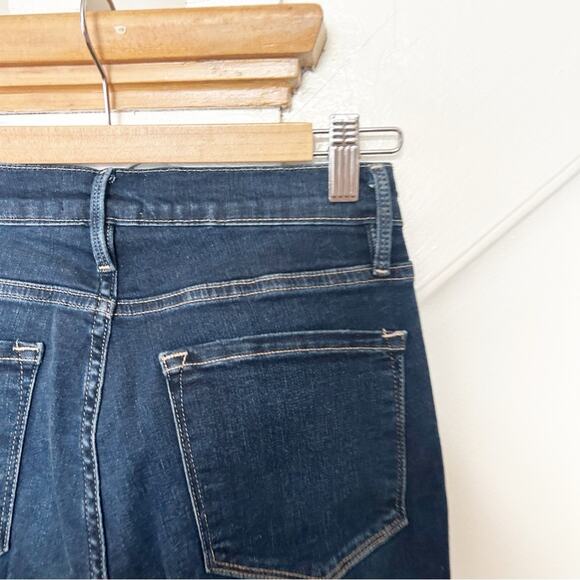 Frame Le Skinny De Jeanne Crop Jeans Mid Rise Dark Wash Cotton Blend Size 27 - Picture 6 of 8
